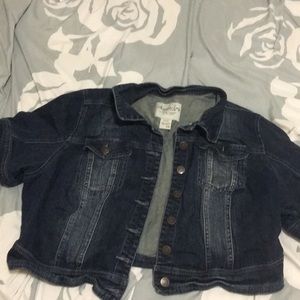 American Rag Crop Short Sleeved Jean Jacket